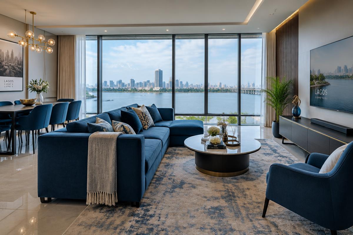 Waterfront apartment interiors